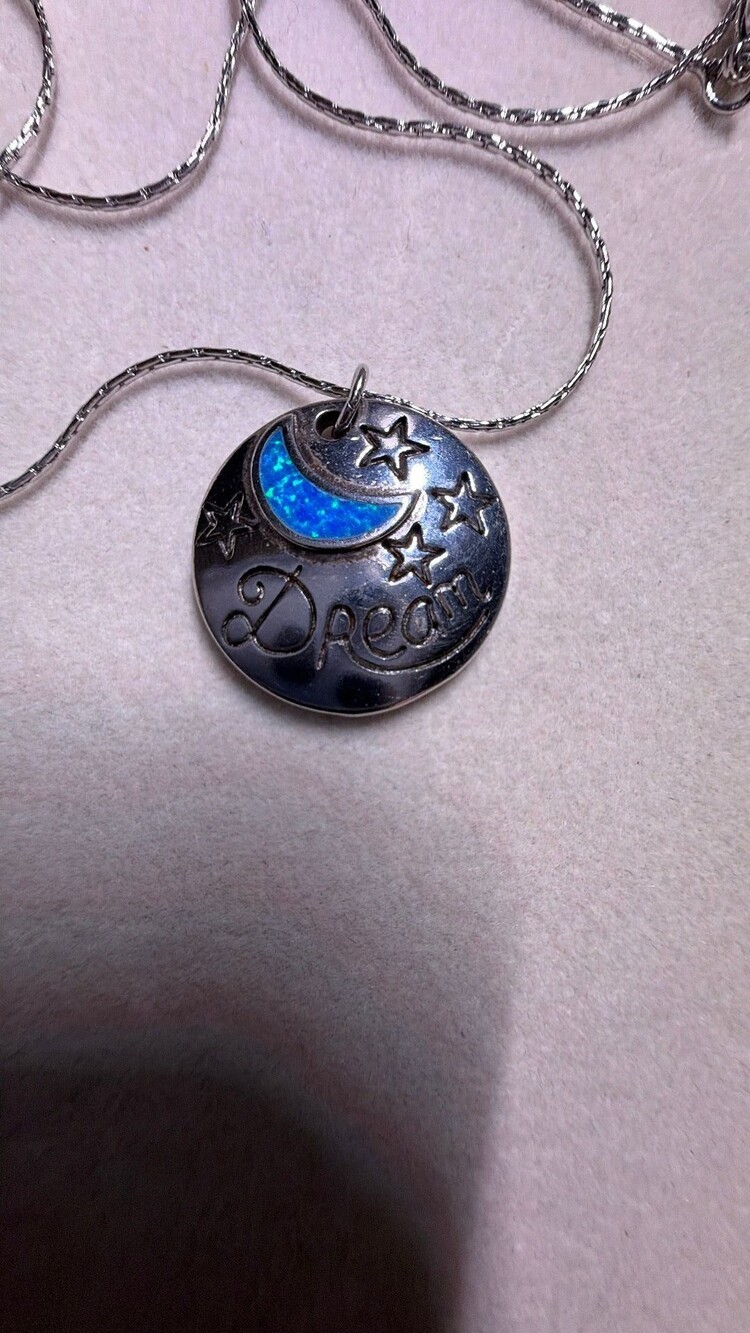 925 stamped pendant on silver-toned chain